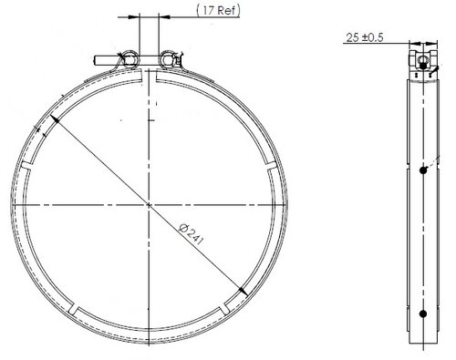 Exhaust Clamp, VeeFit for Navistar