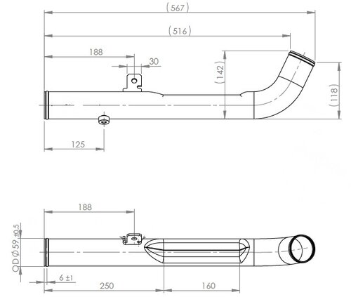 Water Coolant Pipe for Scania