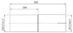 Pipe Adaptor, ID/OD=60.5/61.5 L= 200, ALU