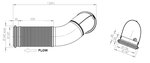 Exhaust Pipe w. flex, D2S+ for Volvo