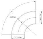 90° Elbow Cast OD=108 / T=3.6, SPD