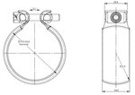 Exhaust Clamp, Ball Fit for Mercedes