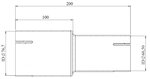 Pipe Adaptor ID/ID=60.5/76.7 L=200, ALU