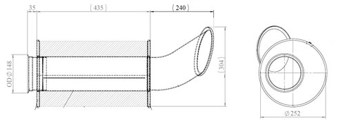 End silencer for Volvo