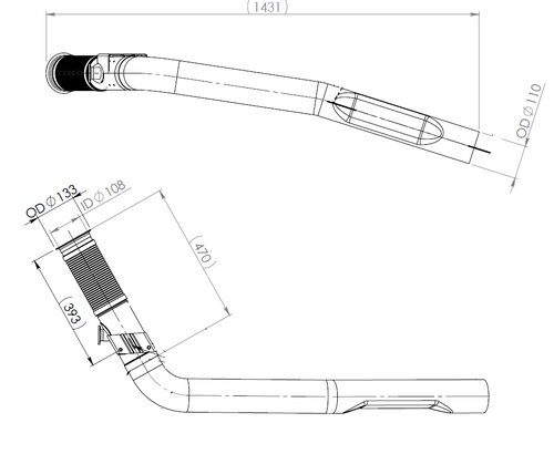 Pipe for Iveco