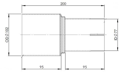 TUBE UNIVERSEL-ADAPTER OD102/ID77