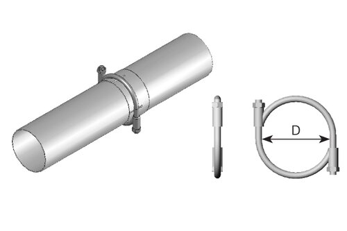 Circle Clamp, Ø=83-94 mm, ZINC