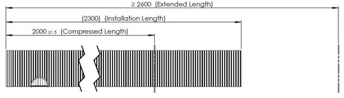 Flex Pipe, D2S+, OD/ID=118.9/115.5  L=2000, SS