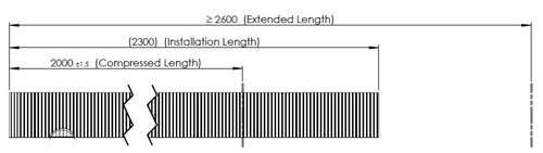 Flex Pipe, D2S+, OD/ID=93.3/89.9 L=2000, SS