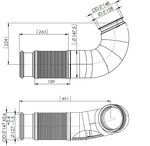 Exhaust Pipe w. Flex, D3S for Renault/Volvo