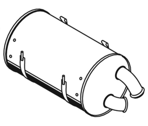 Middle Silencer 850mm, 263mm, 77.0/88.9, ALU