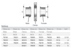 Pipe Connection Male for Volvo style, Ø=127 / L=44 mm, ALU