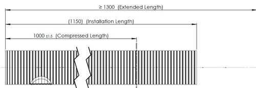 Flex Pipe, D2S+, OD/ID=84.4/81 L=1000, SS