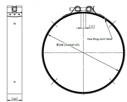 Exhaust Clamp for Detroit Diesel