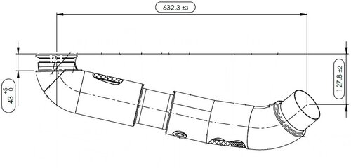 Insulated Exhaust Pipe for Iveco