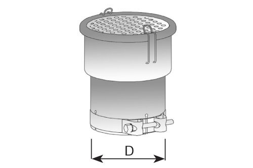 Spark Arrestor, Pipe, Ø=54.5-59