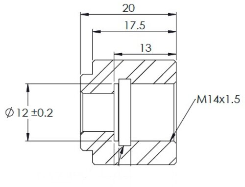 Universal Fitting, M14X1,5 / Ø7,4