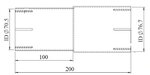 Pipe Adaptor ID/ID=70.5/76.7 L=200, ALU