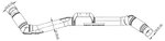 Exhaust Pipe w. Bellow for Mercedes