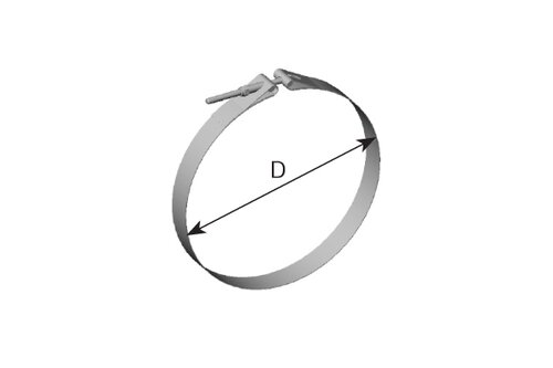 Body Strap Ø=296x711mm, Stainless Steel