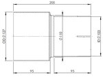 Pipe Adaptor, ID/OD=103/127 L= 200 ALU