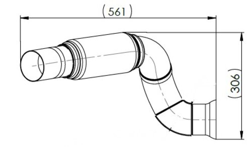 Exhaust Pipe w. Bellow for Mercedes