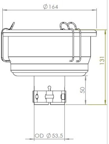 Spark Arrestor, Pipe, Ø=50.5