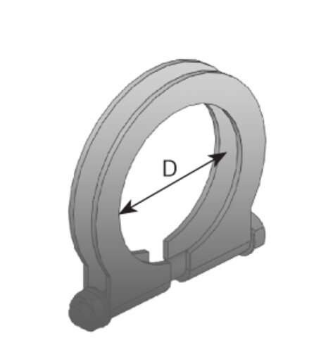 Truck Make Clamp for Iveco, Ø=118-120 mm, ALU