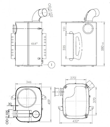 Silencer w. SCR for Iveco