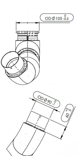 Insulated Exhaust Pipe for Iveco