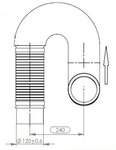 Insulated Exhaust Pipe w. Flex, D2S for Mercedes