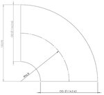 90ø Elbow Welded/Thin Wall OD=114.3 / T=1.5, INOX