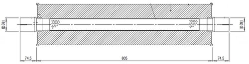 Absorption Silencer, Ø=184, L=954 mm, ALU