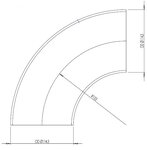 90° Elbow Cast OD=114.3 / T=3.6, SPD