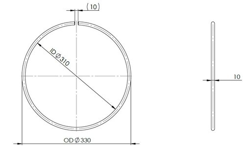 Metallic Ring for DPF for Iveco OD=330