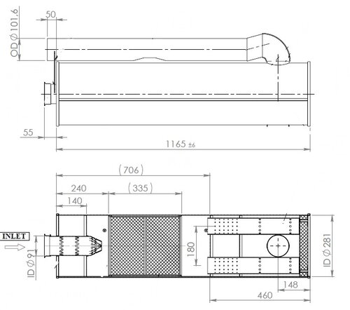 Silencer w. SCR for DAF