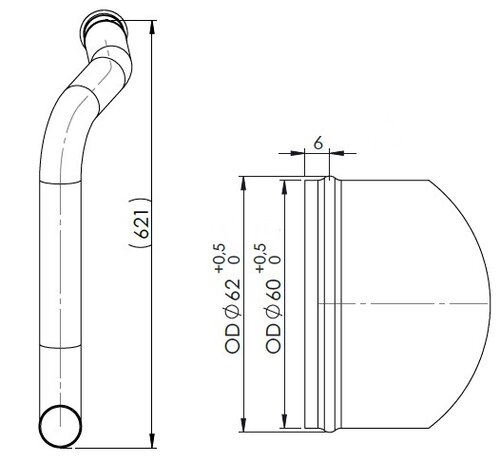 Water Coolant Pipe for MAN