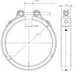 Heavy Duty Clamp for DAF, VeeFit, Ø=101.6 / L=20, INOX