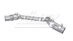 Exhaust Pipe w. Flex, D2S+ for Renault/Volvo