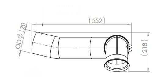 Exhaust Pipe w. Bellow for Mercedes, E-Line