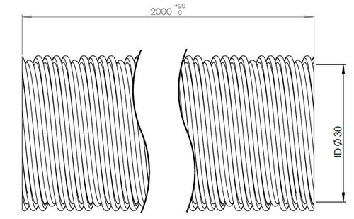 Flex Pipe, AHE, ID=30 L=2000, SS