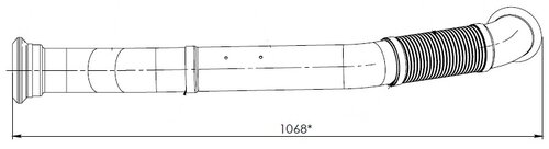 Exhaust Pipe w. Flex, D3S for Renault