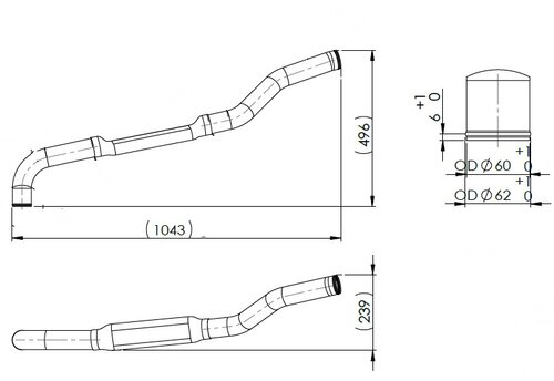 Water Coolant Pipe for MAN