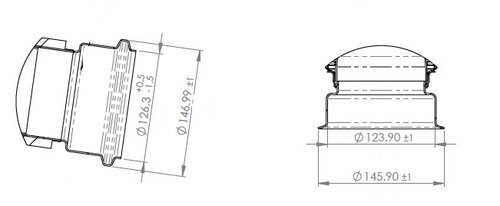 Insulated pipe w. Bellow for Peterbilt