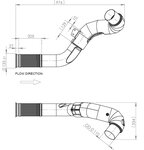 Insulated Exhaust Pipe w. Flex, D2S+ for Iveco