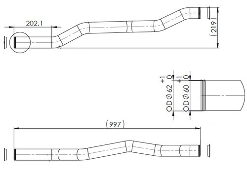 Water Coolant Pipe for MAN