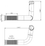 Exhaust Pipe w. Flex, D2S+ for Renault