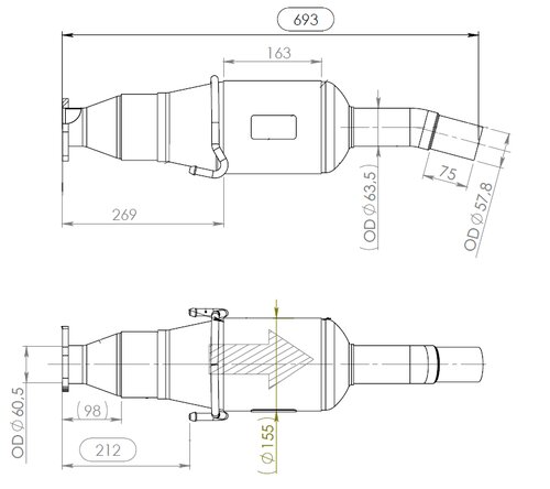 Silencer for Iveco