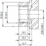 Universal Fitting, M16X1,5 / Ø8,2