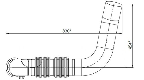 Exhaust Pipe w. Bellow for Mercedes